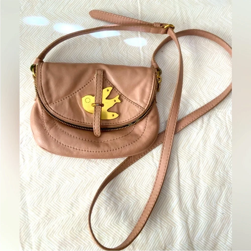 Marc by Marc Jacobs Petal To The Metal Bird Leather Flap Pouchette Crossbody Bag - Picture 2 of 7